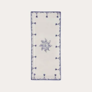 Vassoio Rettangolare in Ceramica Blu Stile Barocco